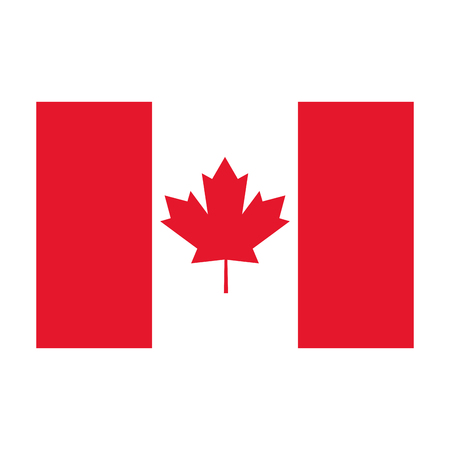 flat design canada flag icon illustrationのイラスト素材