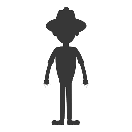 flat design park ranger icon illustrationのイラスト素材