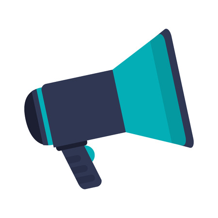 flat design single megaphone icon vector illustrationのイラスト素材
