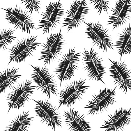 flat design palm tree leaf pattern icon vector illustrationのイラスト素材