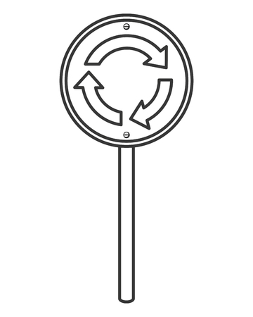 flat design traffic sign icon vector illustrationのイラスト素材