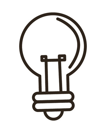 flat design regular lightbulb icon vector illustrationのイラスト素材