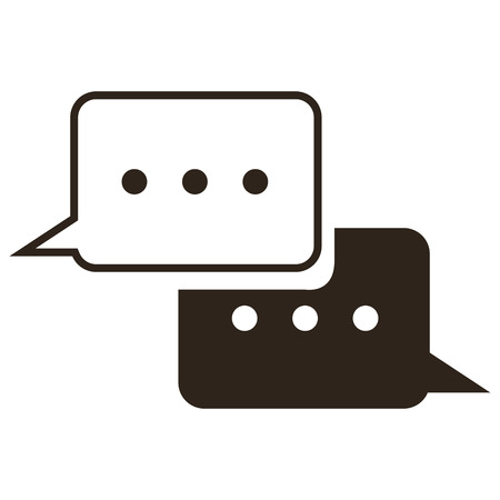 flat design conversation bubbles icon vector illustrationのイラスト素材