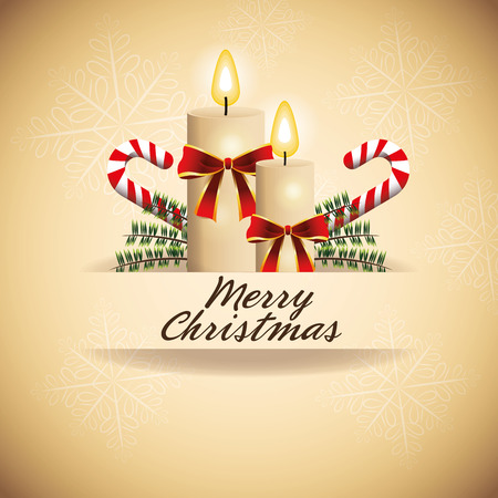 candles candy decoration merry christmas holiday celebration icon. Colorfull illustration. Vector graphicのイラスト素材