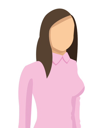 flat design business woman fashion icon vector illustrationのイラスト素材