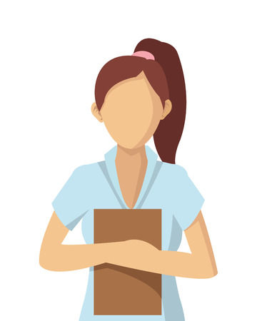 flat design business woman fashion icon vector illustrationのイラスト素材