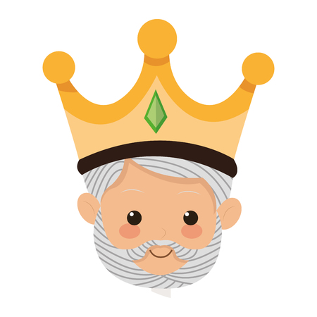 flat design gaspar magi icon vector illustrationのイラスト素材