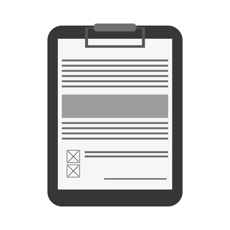 flat design clipboard with document icon vector illustrationのイラスト素材