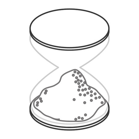 flat design single hourglass icon vector illustration