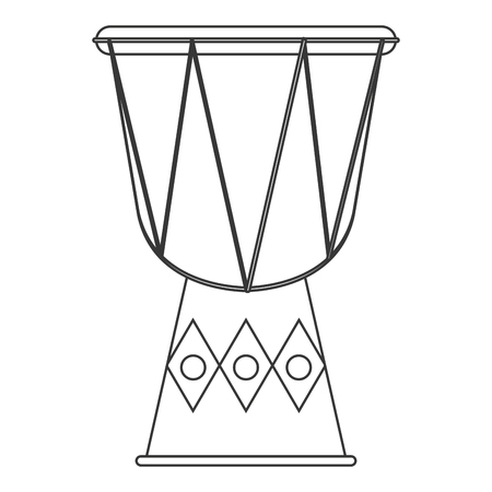 flat design single djembe icon vector illustrationのイラスト素材