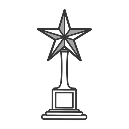flat design star trophy icon vector illustrationのイラスト素材