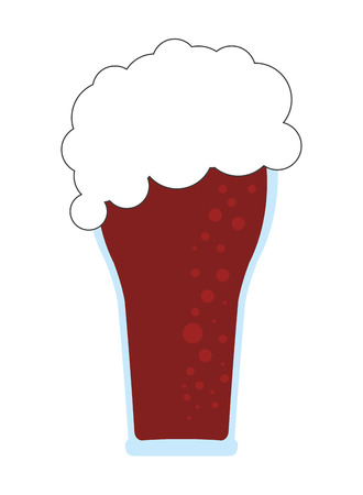 flat design glass of beer icon vector illustrationのイラスト素材