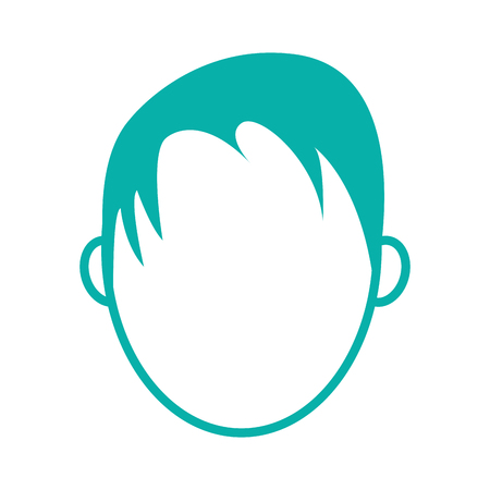 flat design faceless man icon vector illustrationのイラスト素材