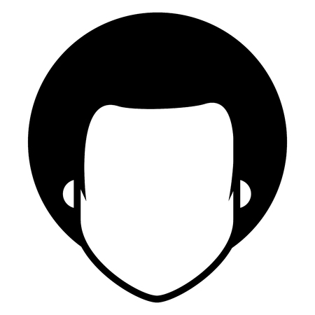flat design faceless man icon vector illustrationのイラスト素材