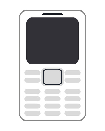 flat design cellphone with buttons icon vector illustrationのイラスト素材