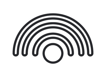 flat design wifi signal icon vector illustrationのイラスト素材