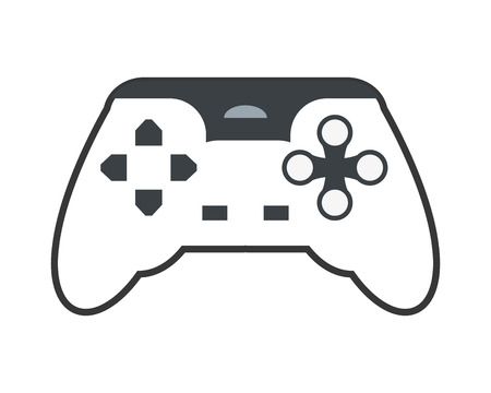 flat design game controller icon vector illustration