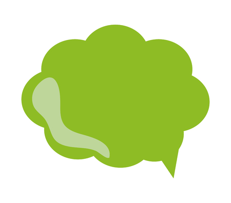 flat design colorful conversation bubble icon vector illustrationのイラスト素材