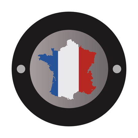 flat design france emblem icon vector illustrationのイラスト素材