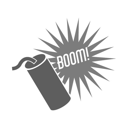 firework boom bubble celebration explosion icon. Isolated and silhouette illustration. Black and White colored. Vector graphicのイラスト素材