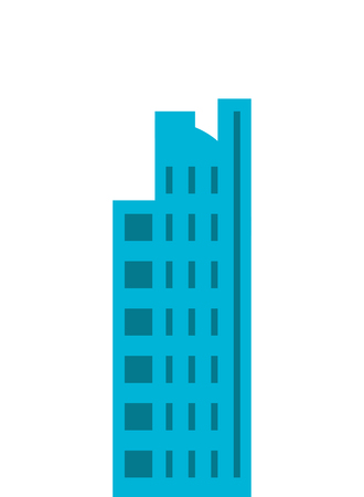 flat design single tall building icon vector illustrationのイラスト素材