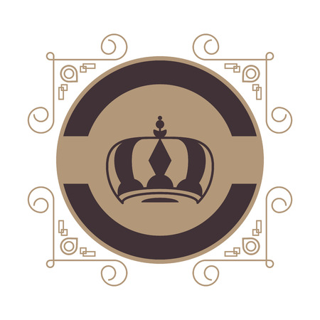 flat design decorative vintage frame icon vector illustrationのイラスト素材