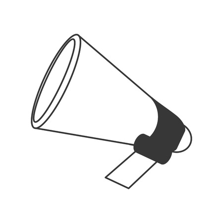 flat design retro megaphone icon vector illustrationのイラスト素材