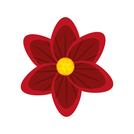 flat design Tropical flower icon vector illustrationのイラスト素材