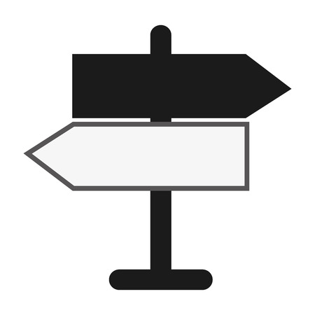 flat design street name sign icon vector illustrationのイラスト素材