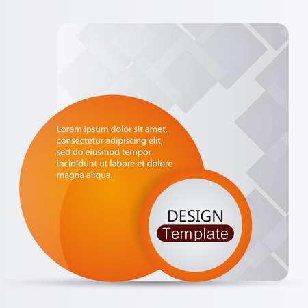 design template circle orange website decoration layout icon, vector illustrationのイラスト素材