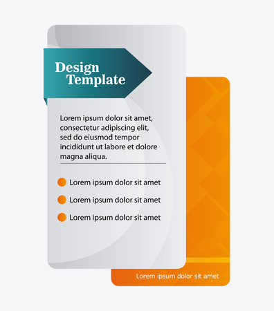 design template orange blue website decoration layout icon, vector illustrationのイラスト素材