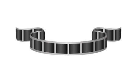 flat design film reel icon vector illustrationのイラスト素材