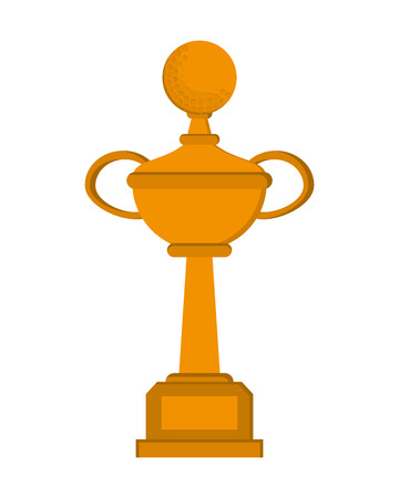 flat design trophy cup icon vector illustrationのイラスト素材