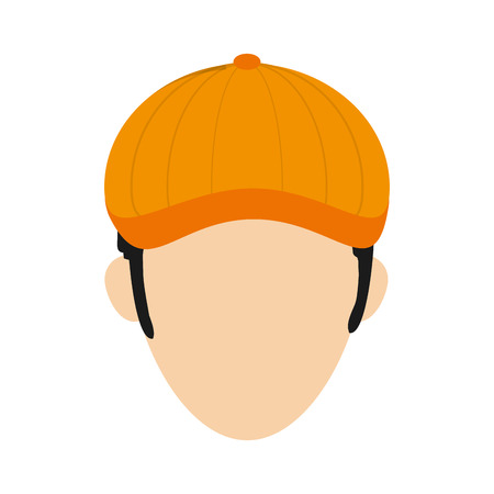 flat design golf player icon vector illustrationのイラスト素材