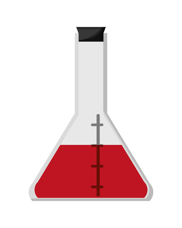 flat design conical flask icon vector illustrationのイラスト素材