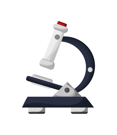 flat design detailed microscope icon vector illustrationのイラスト素材