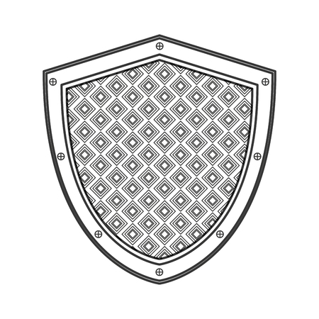 flat design shield emblem icon vector illustrationのイラスト素材