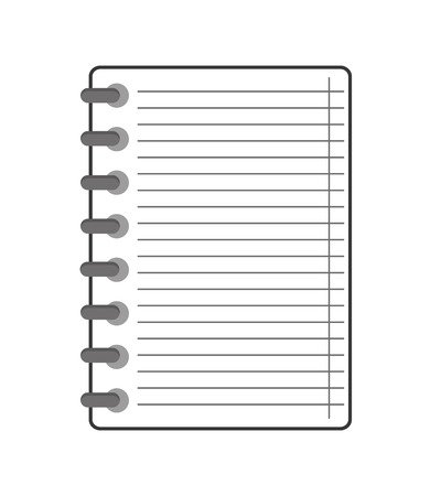 flat design wire notebook icon vector illustrationのイラスト素材