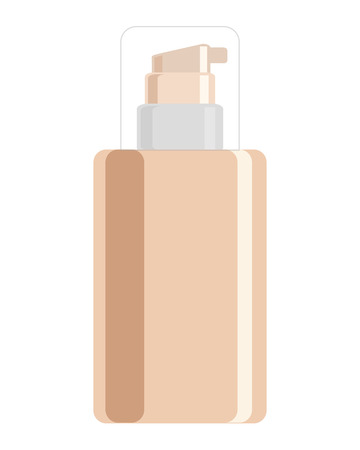 flat design cosmetic bottle icon vector illustrationのイラスト素材