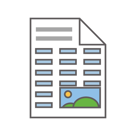 flat design graph chart icon vector illustrationのイラスト素材