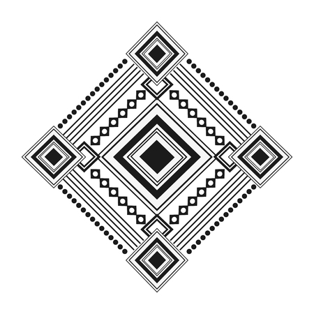 flat design tribal geometric pattern icon vector illustrationのイラスト素材