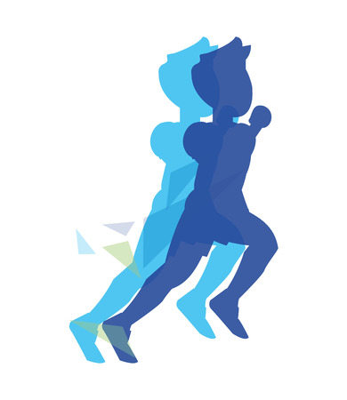 flat design running man icon vector illustrationのイラスト素材