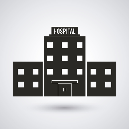 hospital building clinic medical health care icon. Isolated design. Vector illustrationのイラスト素材