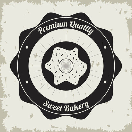 bread seal stamp bakery food shop icon. Isolated and grunge illustration. Vector graphicのイラスト素材
