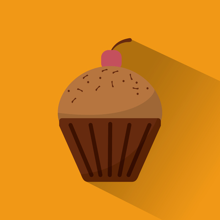 muffin food bakery shop traditional icon. Colorful design. Vector illustrationのイラスト素材