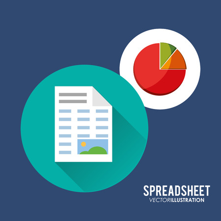 Spreadsheet document infographic icon. Colorful design. Vector illustrationのイラスト素材