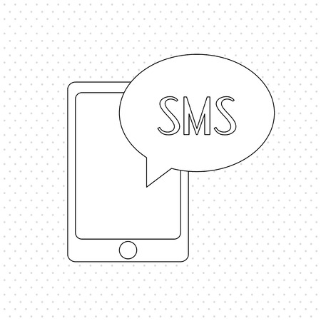 SMS concept with icon design, vector illustration 10 eps graphic.のイラスト素材