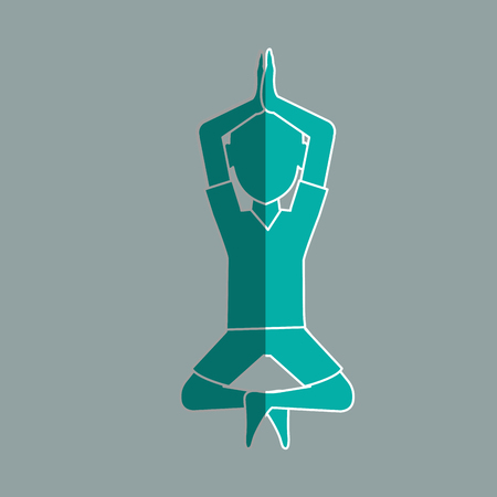 Yoga concept with icon design, vector illustration 10 eps graphic.のイラスト素材