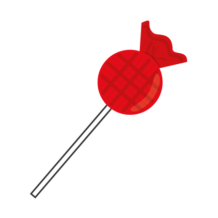 flat design candy lollipop icon vector illustrationのイラスト素材