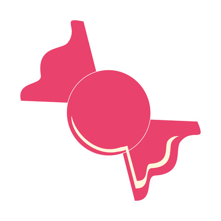 flat design wrapped candy icon vector illustrationのイラスト素材